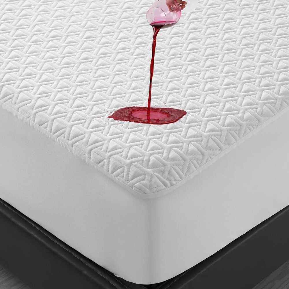 EMONIA King Size 100% Waterproof Mattress Protector Premium Cooling Mattress Cov